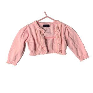 Faded Glory Girls Infant Baby Size 3 6 months Long Sleeve cardigan Sweater Pink